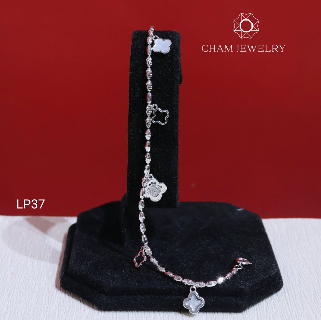 Lắc Tay LP37 CHAM JEWELRY, Lắc Cỏ 4 Lá (Barcode NLTY7).
