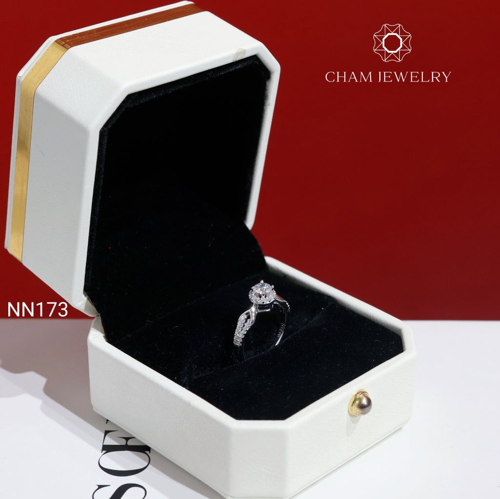 Nhẫn NN173 CHAM JEWELRY, Chủ 4.0mm (Barcode TNN1826).