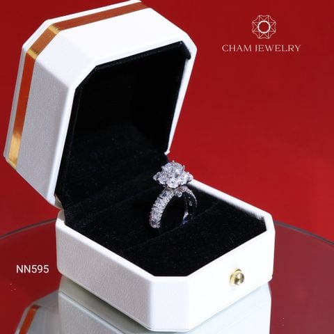 Nhẫn NN595 CHAM JEWELRY, Chủ 6.0mm (Barcode TNN1583)