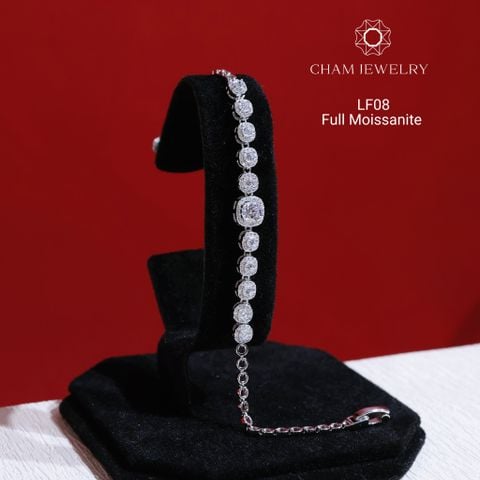 Lắc Tay LF08 CHAM JEWELRY, Chủ 5.0mm Moissanite (Barcode CLMR498)