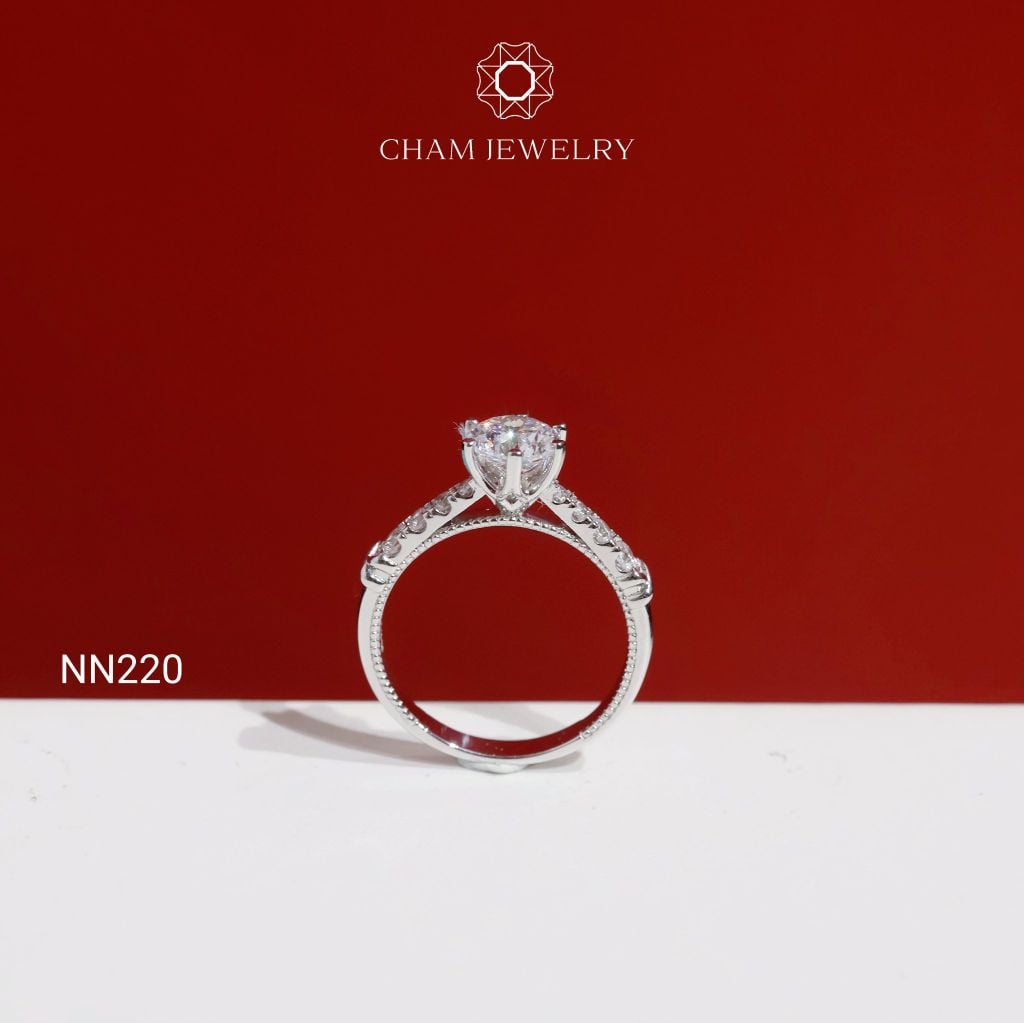 Nhẫn NN220 CHAM JEWELRY, Chủ 6.0mm( Barcode TNN1863).