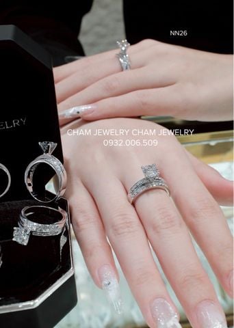 Nhẫn NN26 CHAM JEWELRY, Chủ 6.5mm.