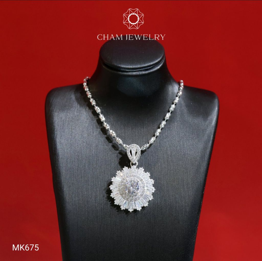 Mặt Dây Chuyền MK675 CHAM JEWELRY,Chủ 6.0mm (Barcode CM7579).