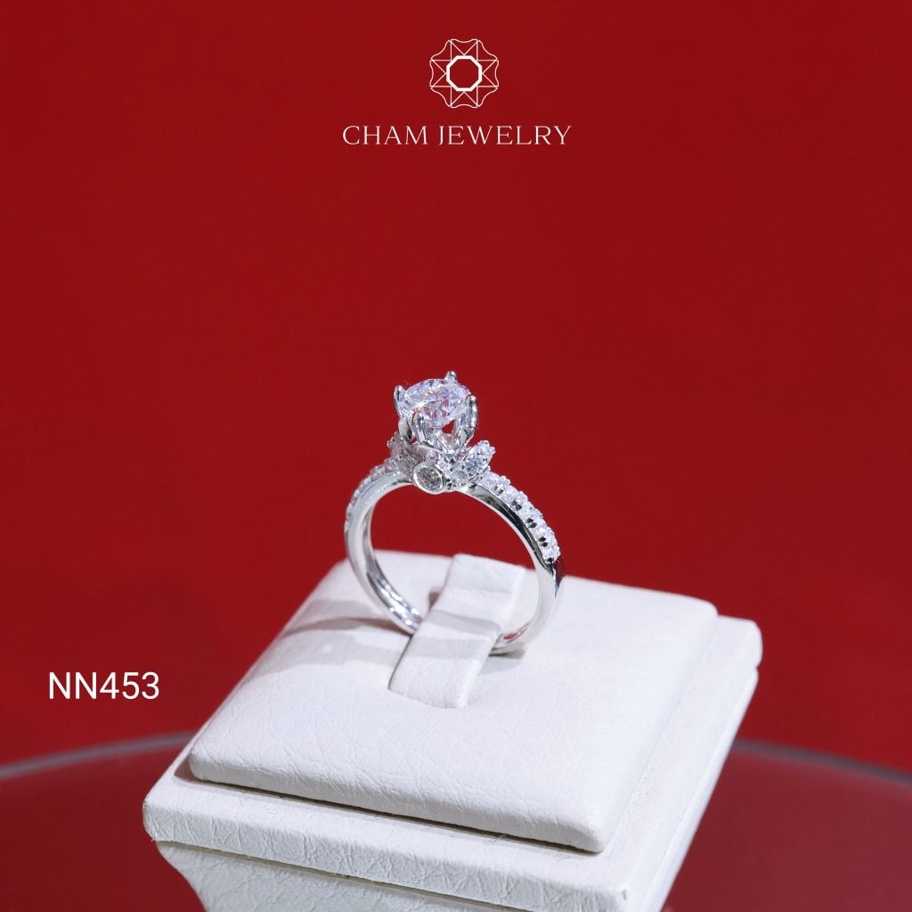 Nhẫn Nữ CHAM JEWELRY NN453, Chủ 6.0mm (Barcod TNN1382).