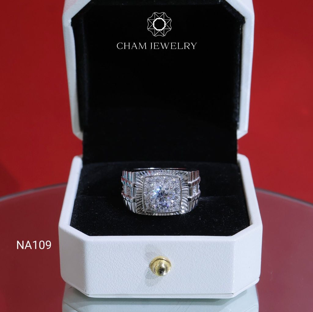 Nhẫn Nam NA109 CHAM JEWELRY, Chủ 7.0mm (Barcode CN7886).