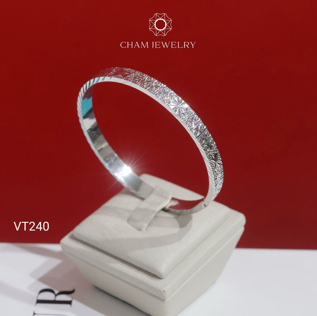 Vòng Tay VT240 CHAM JEWELRY, Bản 5.0mm (Barcode TVC56).