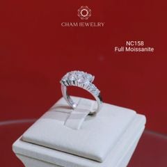 Nhẫn NC158 CHAM JEWELRY, Full Đá Moissanite  (Barcode OTN08).