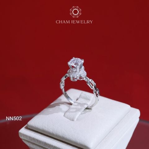 Nhẫn NN502 CHAM JEWELRY, Chủ 6.0mm (Barcode TNN1159).