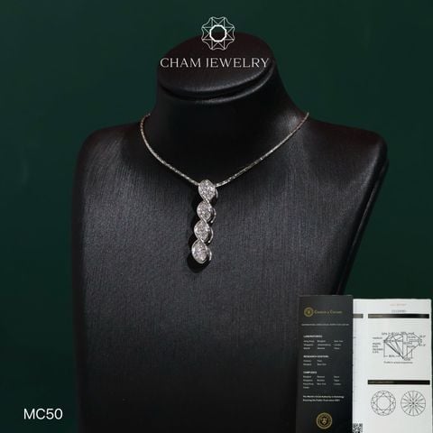 Mặt Dây Chuyền MC50 CHAM JEWELRY, Mặt Kiểu Full Moissanite C&C (OCM42)
