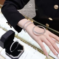 Vòng Tay CHAM JEWELRY VT18, Vòng Full Đá 3.0mm (Barcode TV48).