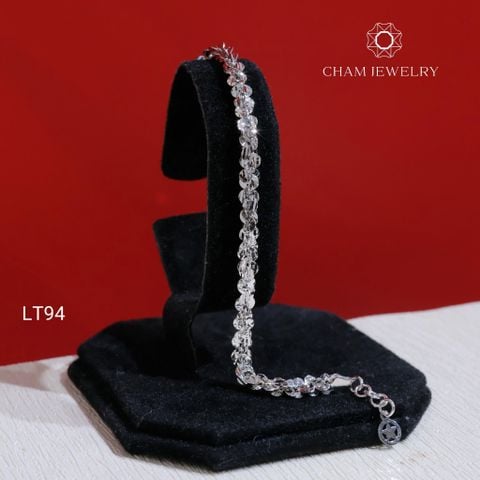 Lắc Tay LT94 CHAM JEWELRY , Xoắn Ovan 5.0mm Charm Cỏ 4 Lá (Barcode TLBC792).