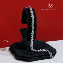 Lắc Tay LT94 CHAM JEWELRY , Xoắn Ovan 5.0mm Charm Cỏ 4 Lá (Barcode TLBC792).