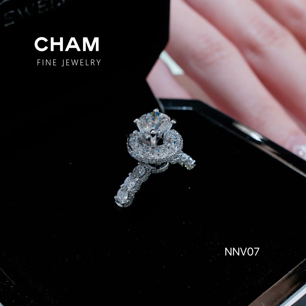 Nhẫn Nữ NNV07 Chủ 6.3mm Vàng 10k Kim Cương Lab Grown Diamond
