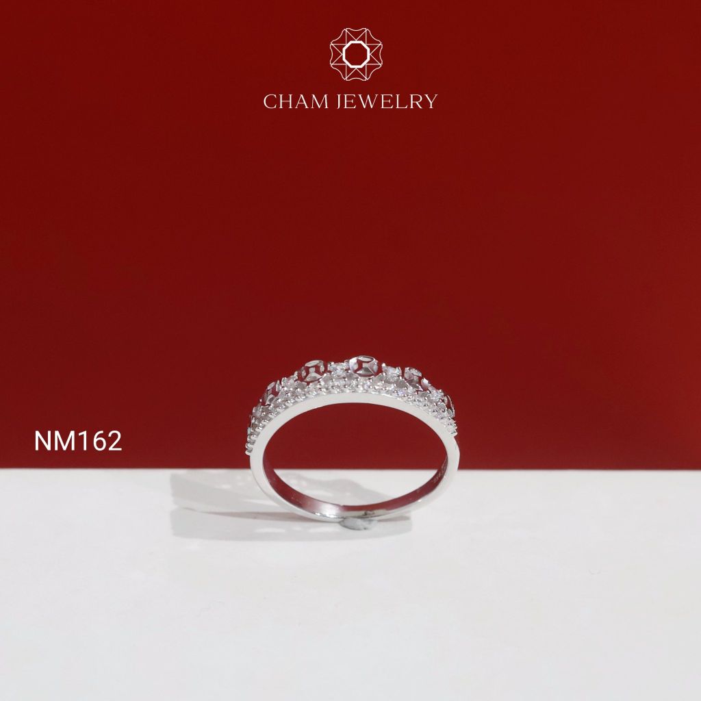 Nhẫn NM162 CHAM JEWELRY , Nhẫn Kim Tiền Bản 4.0mm (Barcode TNDT85).