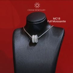 Mặt Dây Chuyền MC18 CHAM JEWELRY ,Full Moissanite Cao Cấp, Bản 6.5mm (Barcode OCM01).