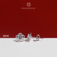 Hoa Tai BD98 CHAM JEWELRY , Hoa Tai Kiểu Hoa Mai Chủ 4.0mm ( Barcode TBD1531).