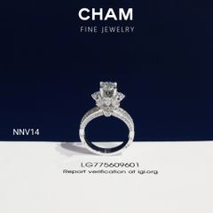 Nhẫn Nữ NNV14 Vàng 10k Chủ 5.4mm Kim Cương Lab Grown Diamond