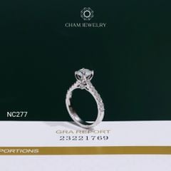 Nhẫn NC277 CHAM JEWELRY, Nhẫn Full Đá Moissanite Chủ 6.3mm(Barcode OCNN75)