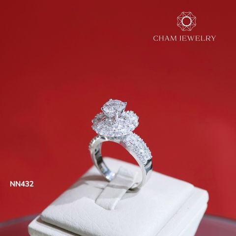 Nhẫn NN432 CHAM JEWELRY, Viên Chủ 6.0mm (Barcode TNN1100).