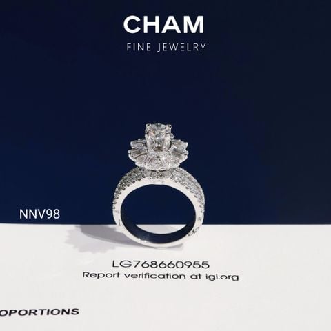 Nhẫn Nữ NNV98 Vàng 10k Chủ 5.4 Kim Cương Lab Grown Diamond (Barcode CNNV06)
