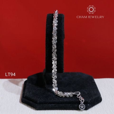 Lắc Tay LT94 CHAM JEWELRY , Xoắn Ovan 5.0mm Charm Cỏ 4 Lá (Barcode TLBC792).