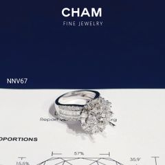 Nhẫn Nữ NNV67 Vàng 10k Chủ 7.2mm Kim Cương Lab Grown Diamond (Barcode DNU01)