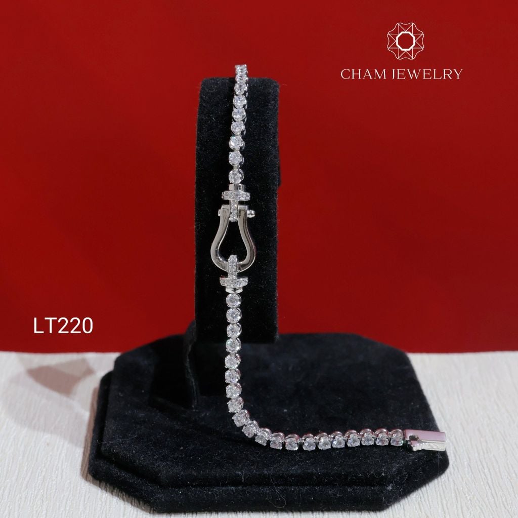 Lắc Tay LT220 CHAM JEWELRY, Lắc Tenic 2.5mm (Barcode TLT1404)