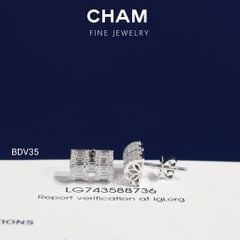 Hoa Tai BDV35 Vàng 10k Kim Cương Lab Grown Diamond