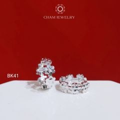 Hoa Tai CHAM JEWERLY BK41, Bông Khoen Hoa (Barcode CB7944)