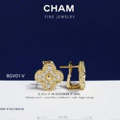 Hoa Tai BGV01 Vàng 10k Kim Cương Lab Grown Diamond