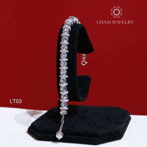 Lắc Tay CHAM JEWELRY LT03, Lắc Bi Bản 6.0mm ( Barcode TLBC511)