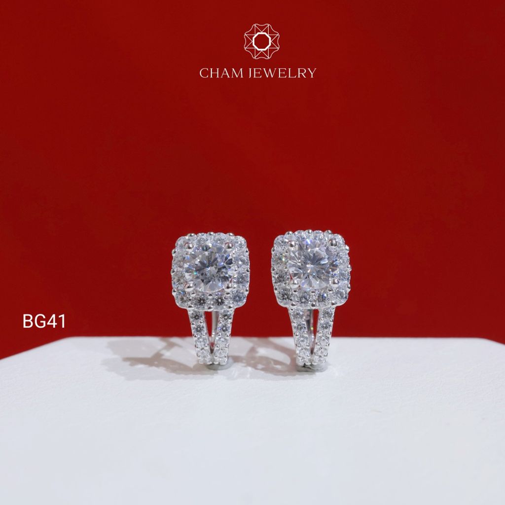 Hoa Tai BG41 CHAM JEWELRY , Chủ 5.0mm (Barcode TBG1070)
