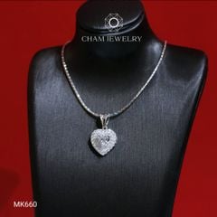 Mặt Dây Chuyền MK660, Mặt Trái Tim, Chủ 4.5mm CHAM JEWELRY.