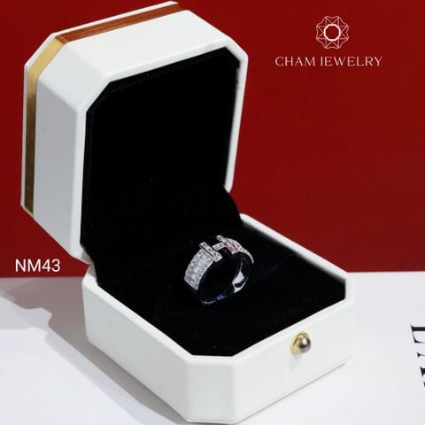 Nhẫn CHAM JEWELRY NM43, Chữ H (Barcode TNCC13).