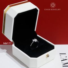 Nhẫn NM177 CHAM JEWELRY, Nhẫn Kiểu Cỏ 3 Lá (Barcode TNT868).