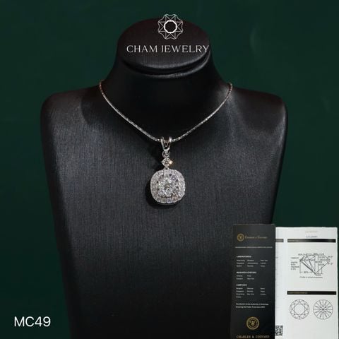 Mặt Dây Chuyền MC49 CHAM JEWELRY, Mặt Kiểu Full Moissanite C&C (OCM43)