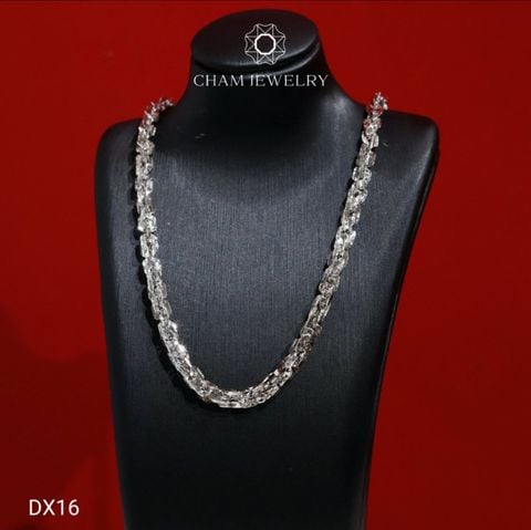 Dây Chuyền DX16 CHAM JEWERY, Dây Xoắn Vuông Bản 4.0mm (Barcode TDBC876)