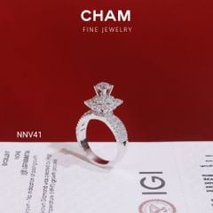 Nhẫn Nữ NNV41 Vàng 10k Chủ 5.4 Kim Cương Lab Grown Diamond