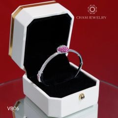 Vòng Tay Bé VB06 CHAM JEWELRY, Vòng Dâu Tây Hồng (Barcode TVEC09)