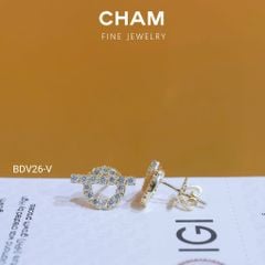 Hoa Tai BDV26 Vàng 10k Kim Cương Lab Grown Diamond