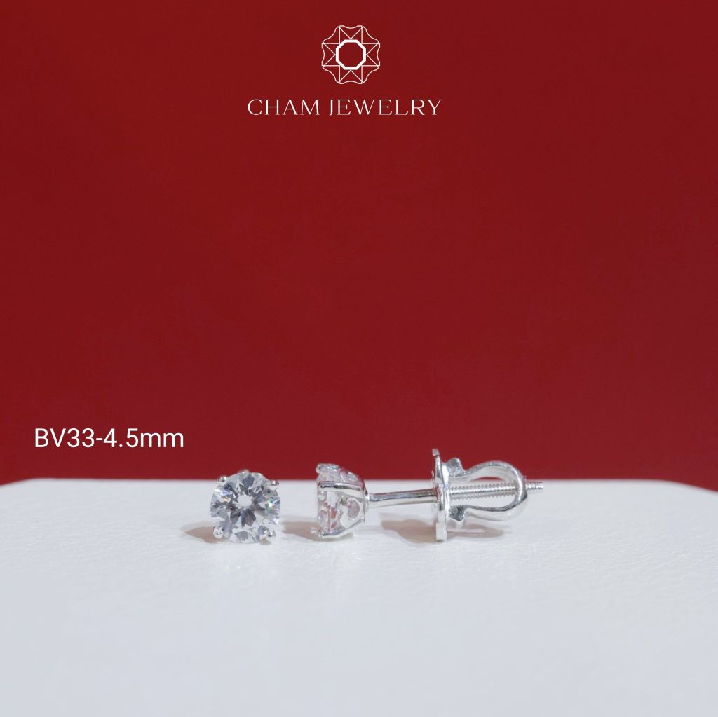 Hoa Tai BV33 CHAM JEWERLY, Bông Nụ Đá Newzealand (Barcode TBH15-TBH16-TBH14- TBH13 -TBH24-TBH109)