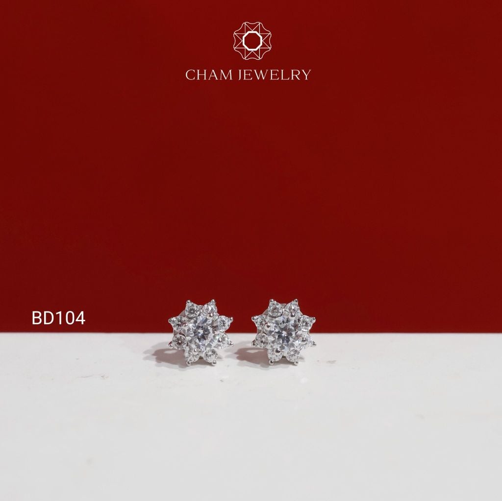 Hoa Tai BD104 CHAM JEWELRY , Chủ 3.5mm ( Barcode TBD1846).