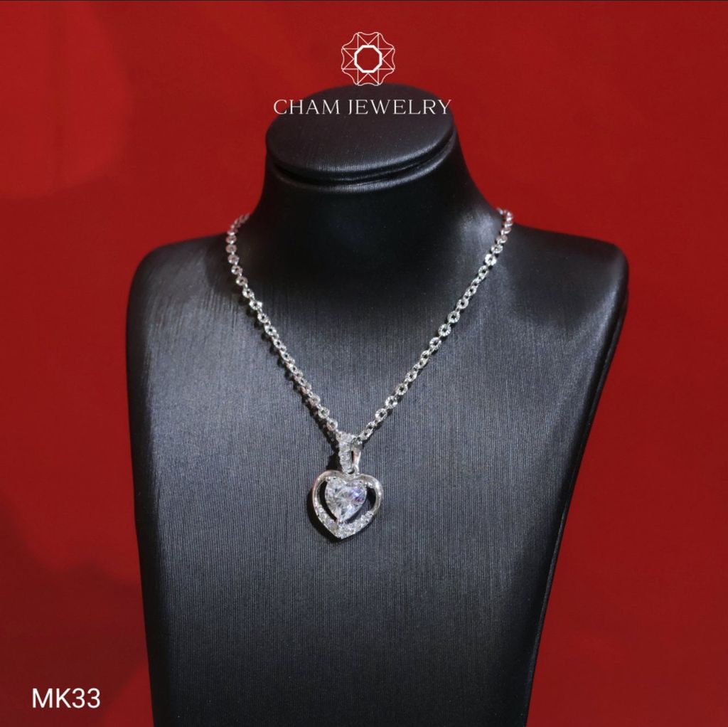Mặt Dây Chuyền MK33 CHAM JEWELRY, Mặt Tim, Chủ 6.0mm (Barocde TMX362)