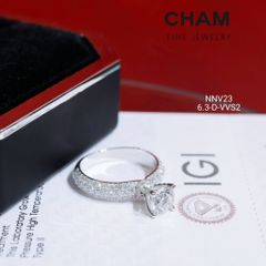 Nhẫn Nữ NNV23 Chủ 6.3mm D VVS2 Vàng 10k Kim Cương Lab Grown Diamond