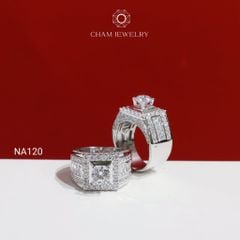 Nhẫn Nam NA120 CHAM JEWELRY, Chủ 6.5mm (TNNA435-C-N247).