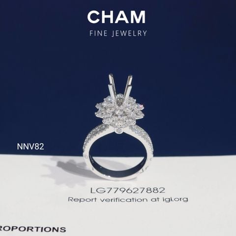 Nhẫn Nữ NNV82 Vàng 10k Chủ 5.4mm Kim Cương Lab Grown Diamond (Barcode DNU17)
