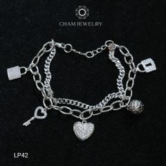 Lắc Tay LP42 CHAM JEWELRY , Lắc Xích Charm (Barcode TLT1405)