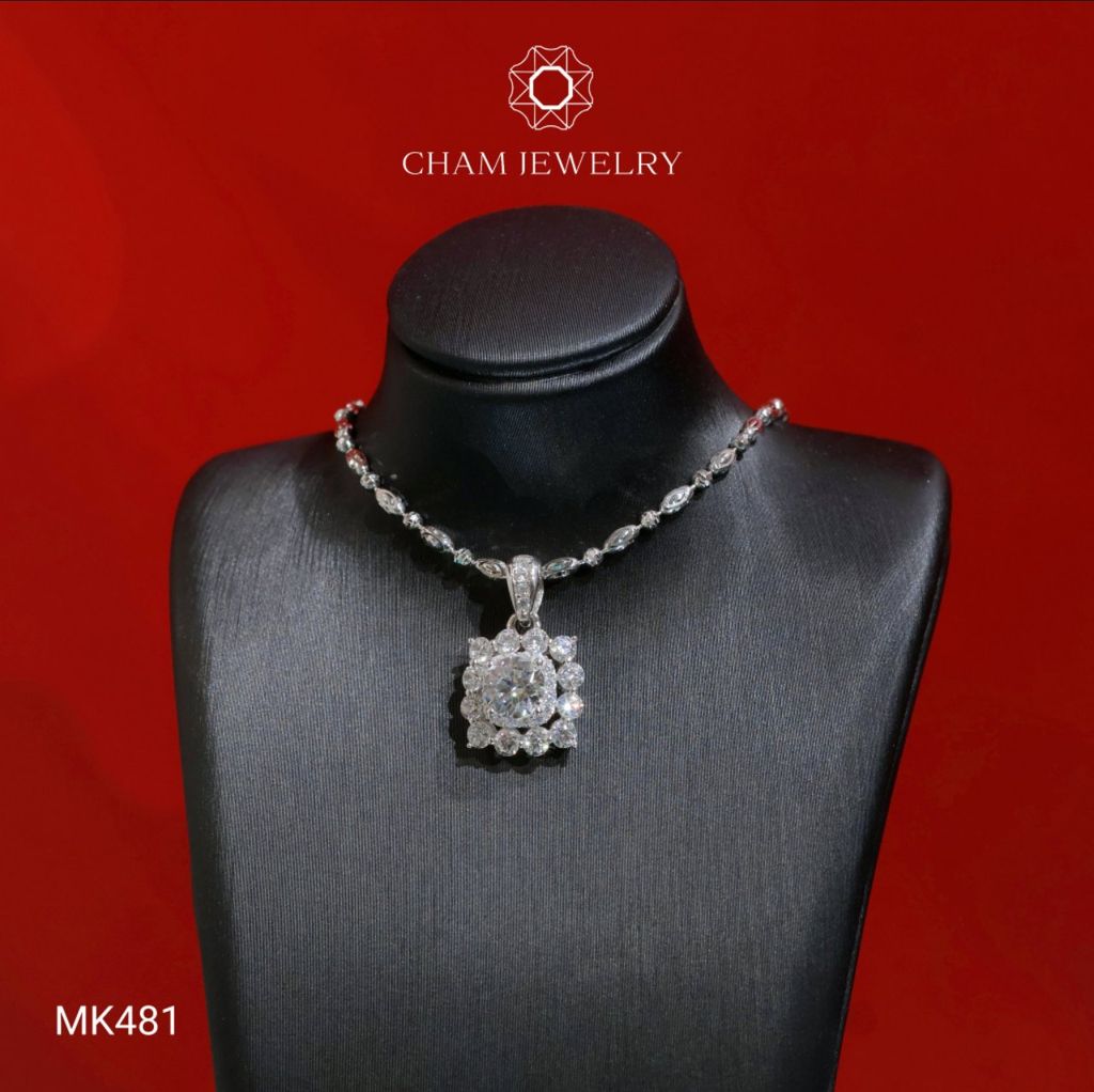 Mặt Dây Chuyền MK481 CHAM JEWELRY, Mặt Xoàn Vuông 6mm (barcode TMA1331).