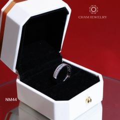 Nhẫn CHAM JEWELRY NM44, Nhẫn 2 Hàng Đá Bản 4.0mm (Barcode TNT558).