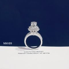 Nhẫn Nữ NNV89 Vàng 10k Chủ 6.3mm Kim Cương Lab Grown Diamond (Barcode DNU20)